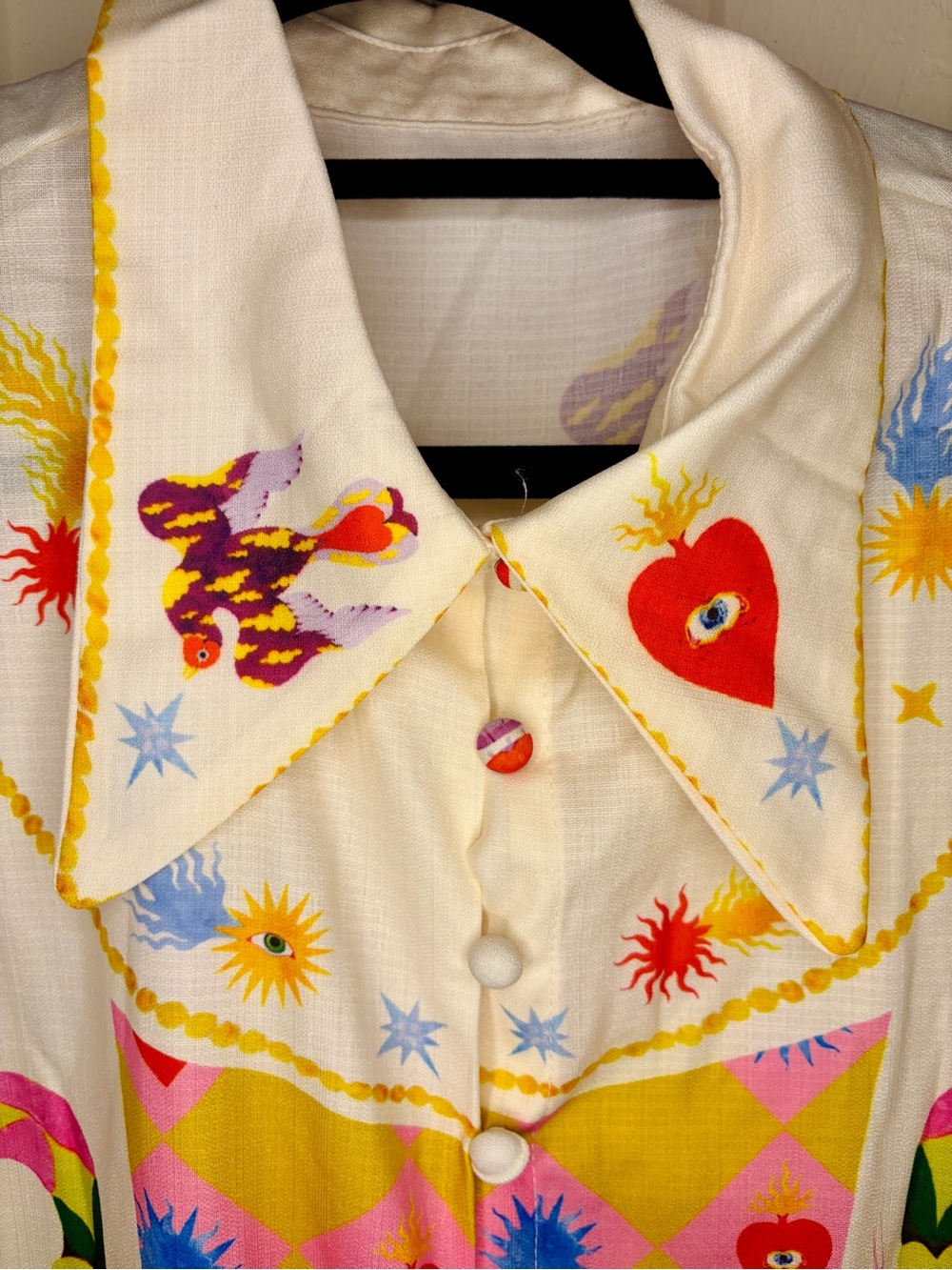 Whimsical Patchwork Linen-Blend Boutique Maxi Dress - Picture 6 of 11